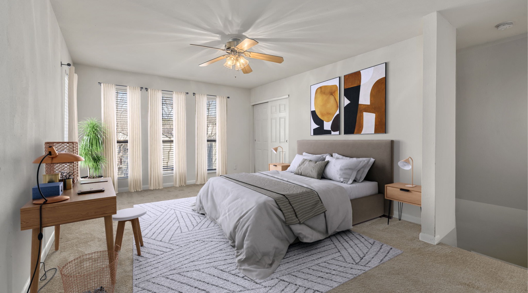 Bedroom options to fit every lifestyle bedroom with bed and large windows